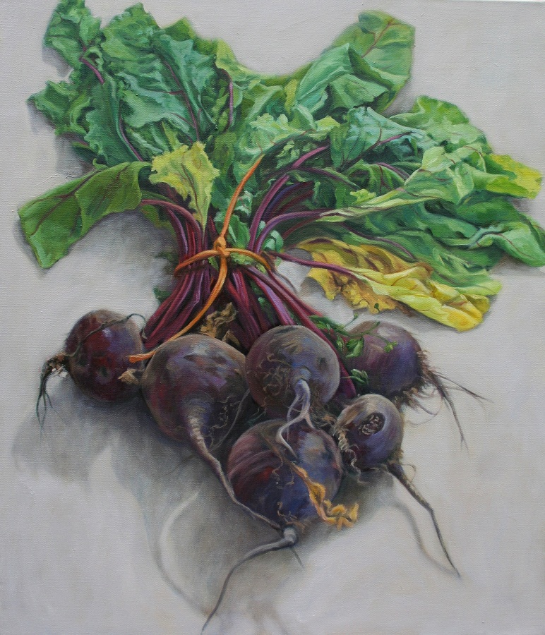 Beetroot oil on canvas 70x60cm